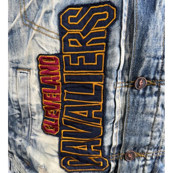 Cleveland Cavaliers UNK NBA Heritage America Denim Vest XL - Picture 10 of 16